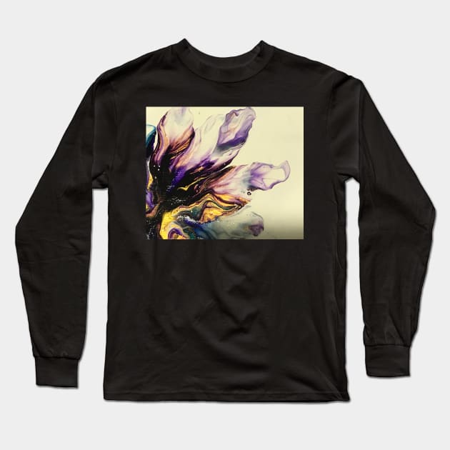 Purple Flame Long Sleeve T-Shirt by Sasa-paints